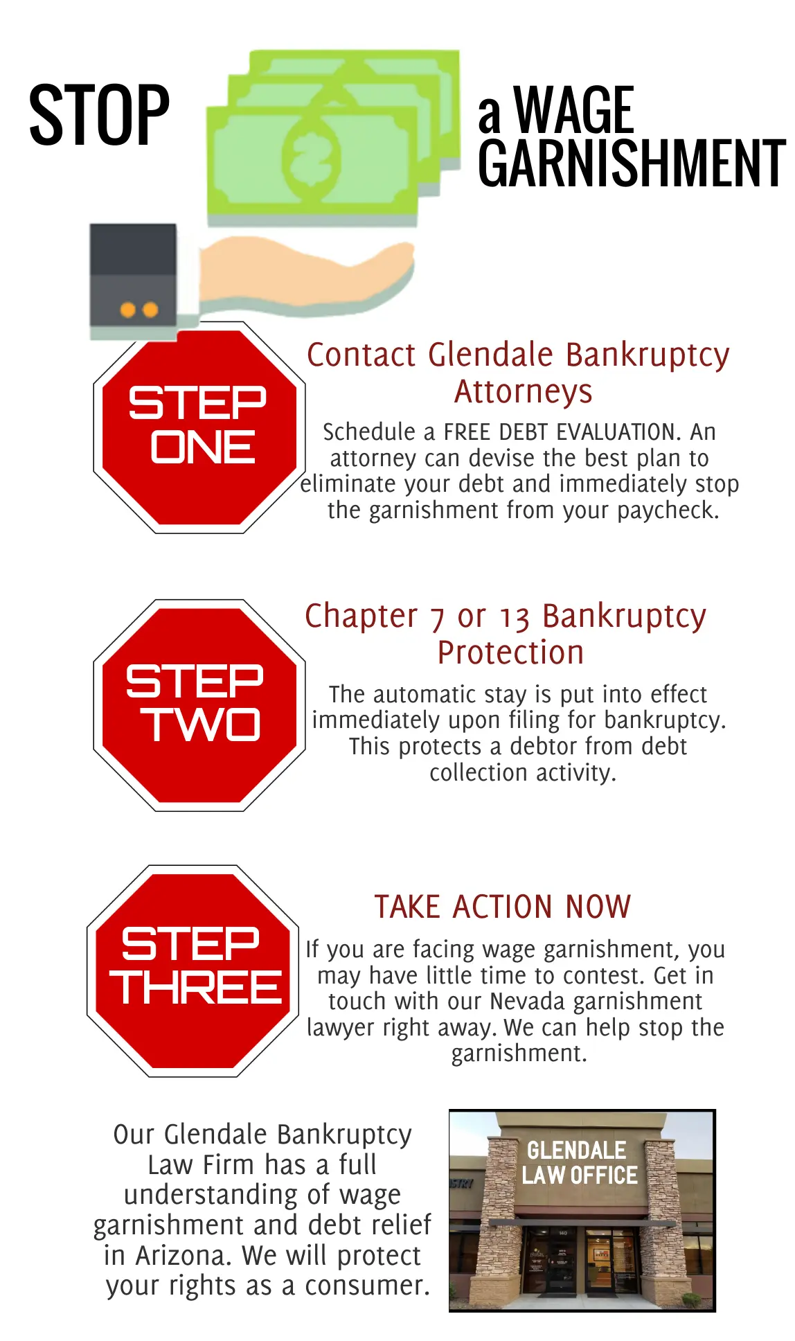 infographic: Stop wage garnishment in Glendale